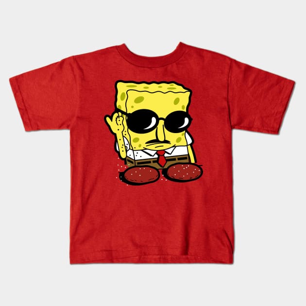 Funny Burger Salt Bae Meme Parody Cartoon For Burger Lovers Kids T-Shirt by BoggsNicolas